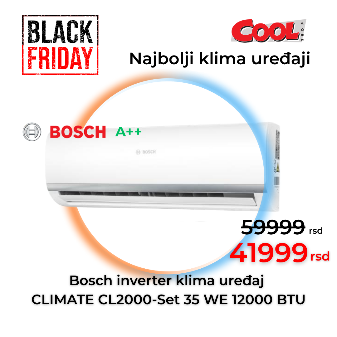 Bosch inverter klima uređaj CLIMATE CL2000-Set 35 WE 12000 BTU - Cool Shop